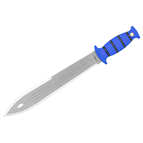 Condor Combat Machete - Blue TPE Handle - Stonewash 1075 Blade CTK3006HC