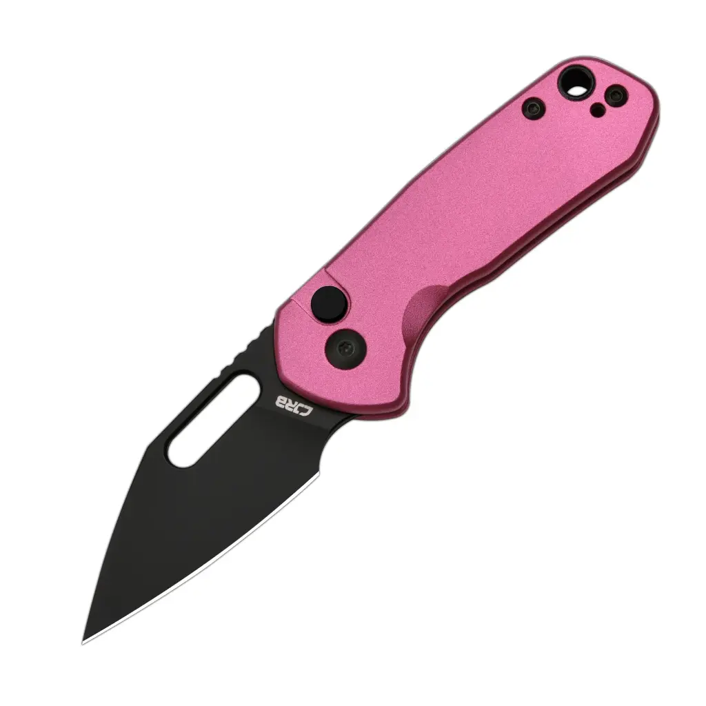Cjrb Mini Pyrite J1933 AR-RPM9 Steel Blade Aluminium Handle Folding Knives - Black PVD / Pink (J1933-BPK)
