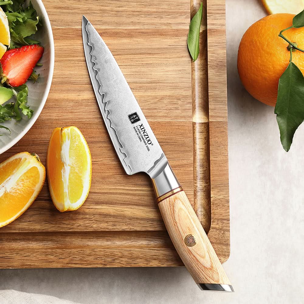 XINZUO Lan Series 3-layer Composite Steel 5 inches Utility Knife B37S-WY