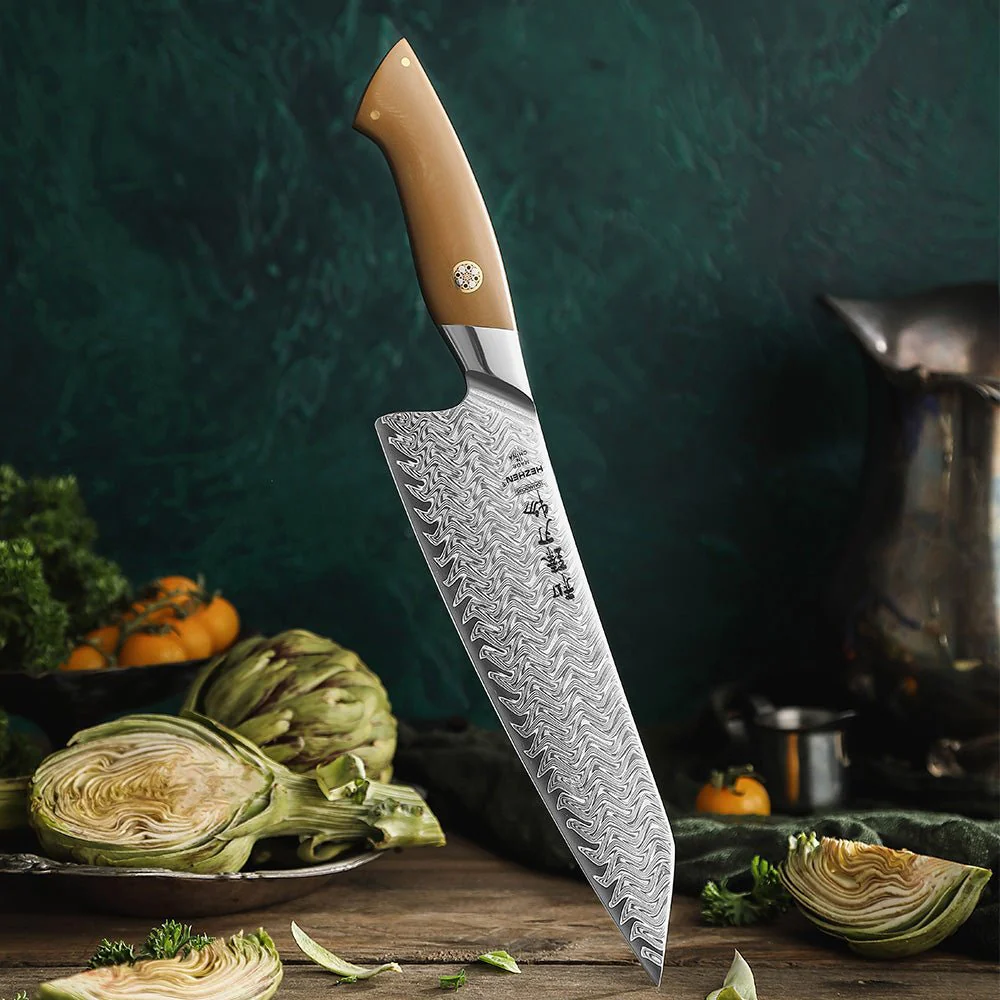 Xinzuo Hezhen 67 layer Damascus B38L 8.5 inch chef knife B38L-CS 