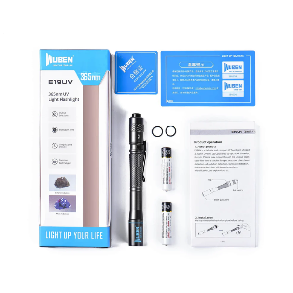 WUBEN E19 365nm UV LED Pen Light