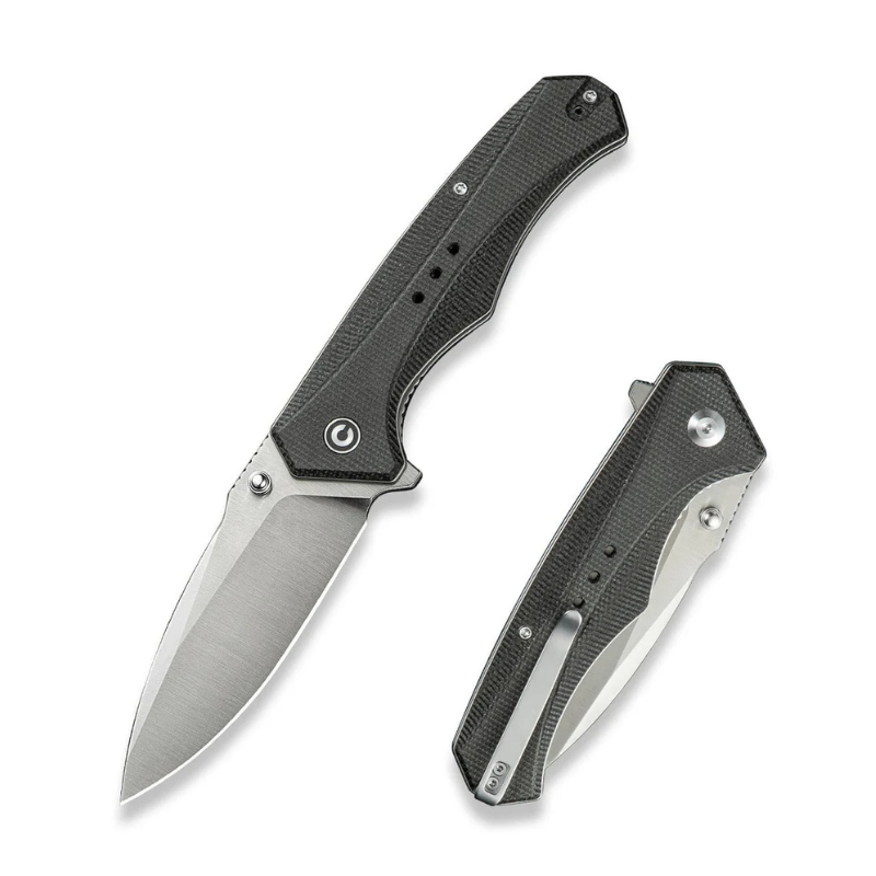 Civivi Photonix Knife Black Shredded G10 Handle Stonewashed Nitro-V Blade