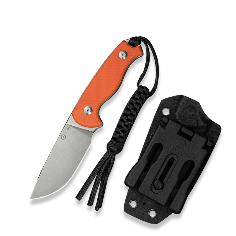 Civivi Timberbark Orange G10 Handle Satin Finished 14C28N Blade 
