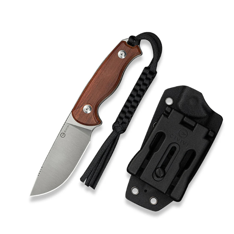 Civivi Timberbark Guibourtia Wood Handle Satin Finished 14C28N Blade 