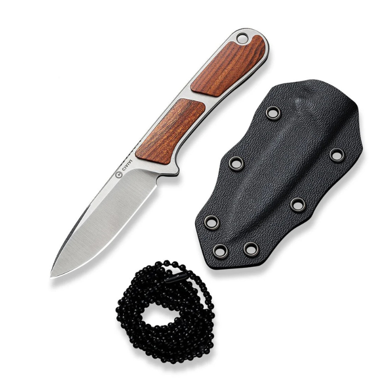 Civivi Mini Elementum Fixed Blade Guibourtia Wood Handle Satin Finished Nitro-V Blade