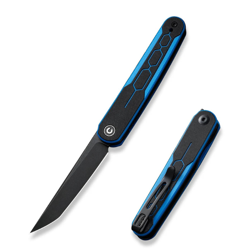 Civivi KwaiQ Milled Blue/Black G10 Handle Black Stonewashed Nitro-V Blade