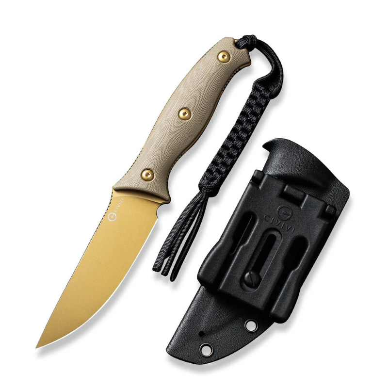 Civivi Stormridge Tan G10 Handle Desert Tan Stonewashed Nitro-V Blade