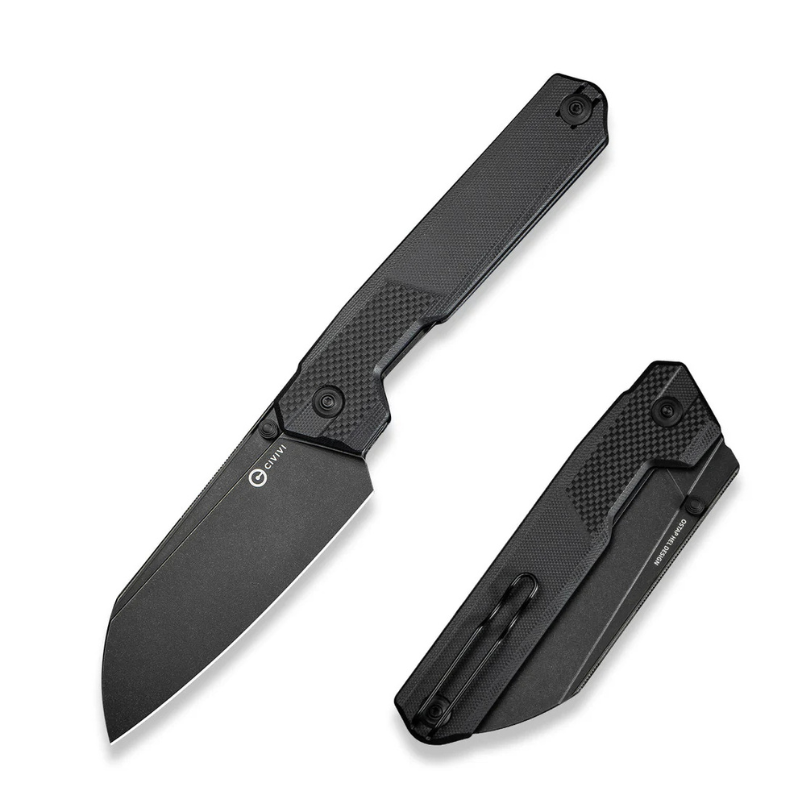 Civivi Hid Black G10 Handle Black Stonewashed 14C28N Blade 
