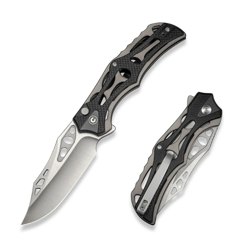 Civivi Biophase Gray Aluminum With Black Coarse G10 Handle Satin Finished Nitro-V Blade 