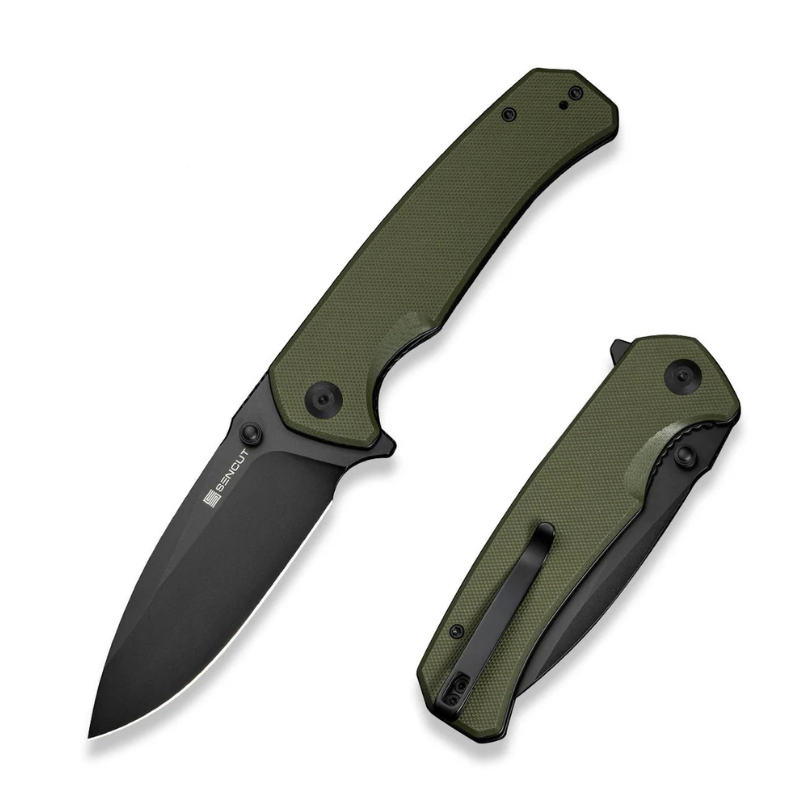 SENCUT Skarnax OD Green G10 Handle Black 9Cr18MoV Blade 