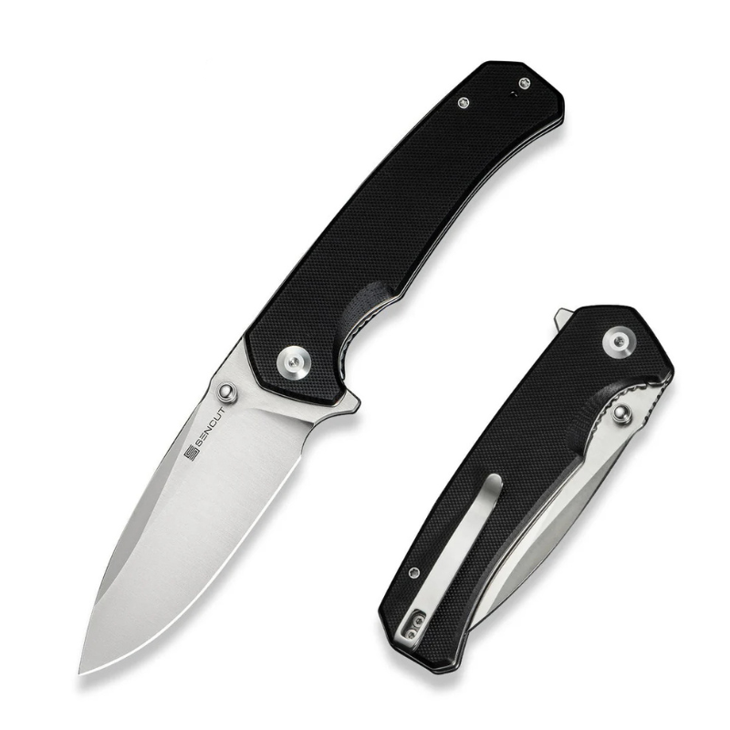 SENCUT Skarnax Black G10 Handle Satin Finished 9Cr18MoV Blade 