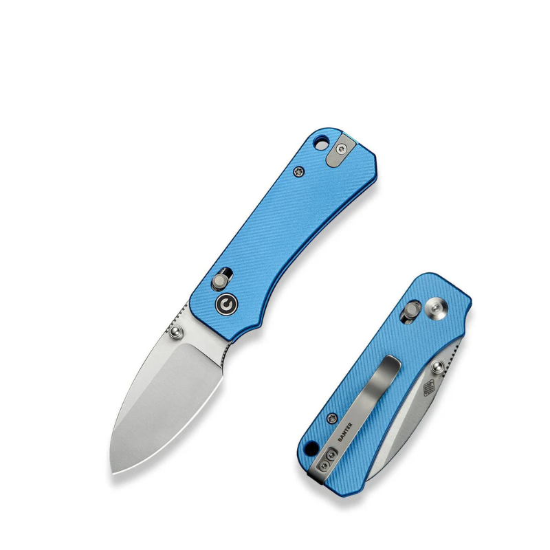 Civivi Baby Banter 2 Blue Aluminum Handle Satin Finished Nitro-V Blade 