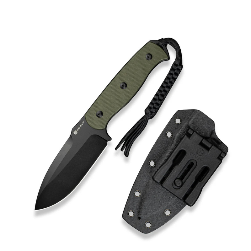 SENCUT Toxodon OD Green G10 Handle Black 9Cr18MoV Blade 