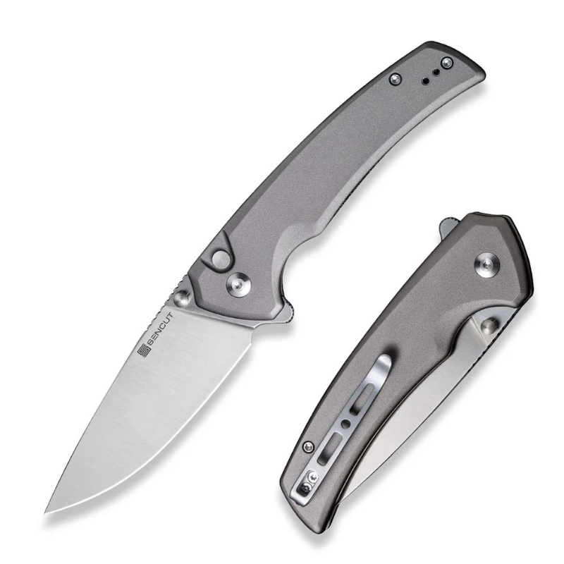 SENCUT Serene Gray Aluminum Handle Satin Finished D2 Blade 