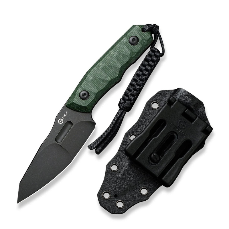 Civivi Propugnator Green Canvas Micarta Handle Black Stonewashed D2 Blade 