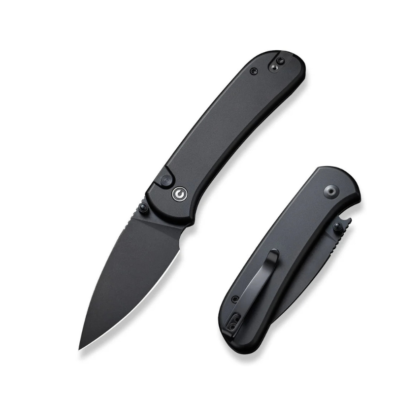 Civivi Qubit Black Aluminum Handle Black Stonewashed 14C28N Blade 