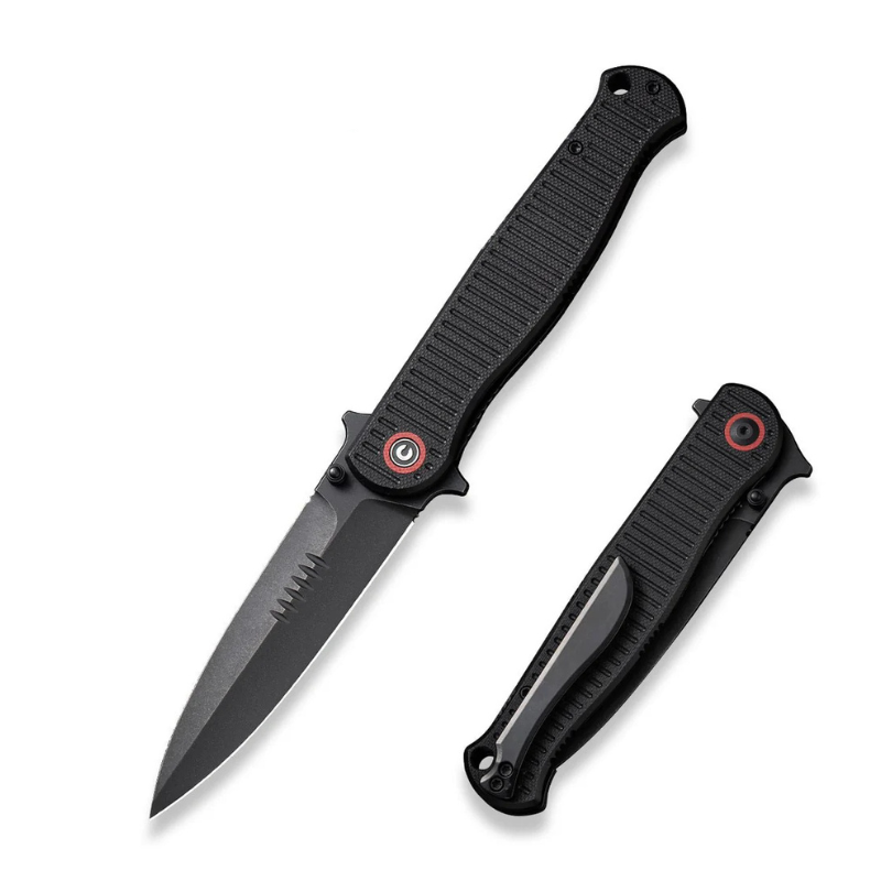 Civivi RS71 Milled Black G10 Handle Black Stonewashed Nitro-V Blade
