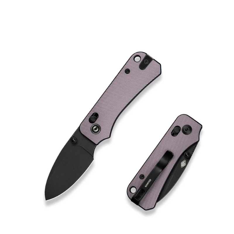 Civivi Baby Banter 2 Purple Aluminum Handle Black Stonewashed Nitro-V Blade 