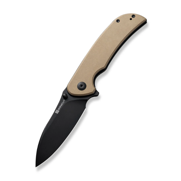 SENCUT Borzam Tan G10 Handle Black Blade