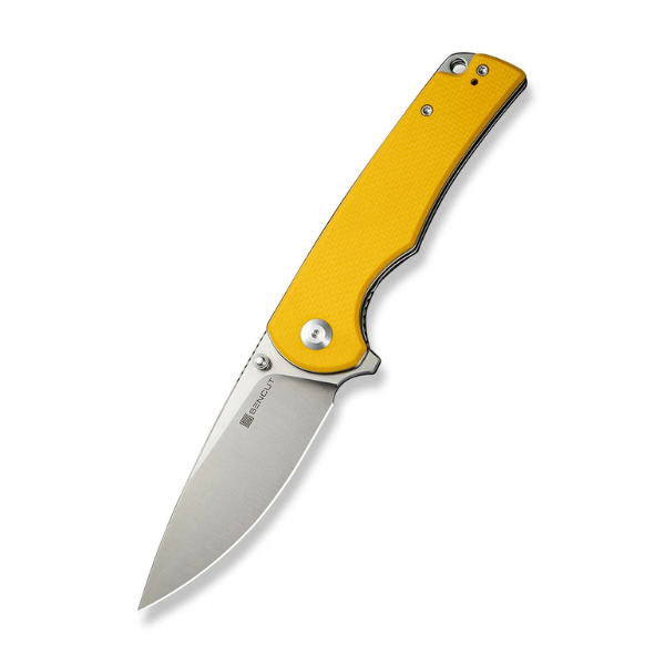 SENCUT Praktisk Yellow Coarse G10 Handle Satin Finished 9Cr18MoV Blade