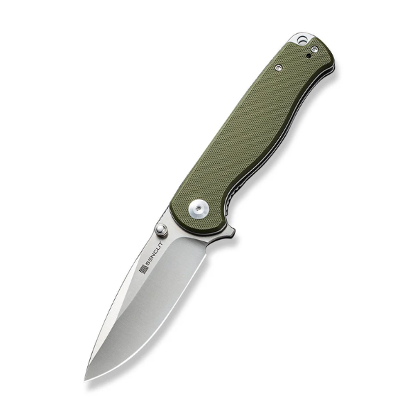 SENCUT Errant OD Green G10 Handle Satin Finished 9Cr18MoV Blade