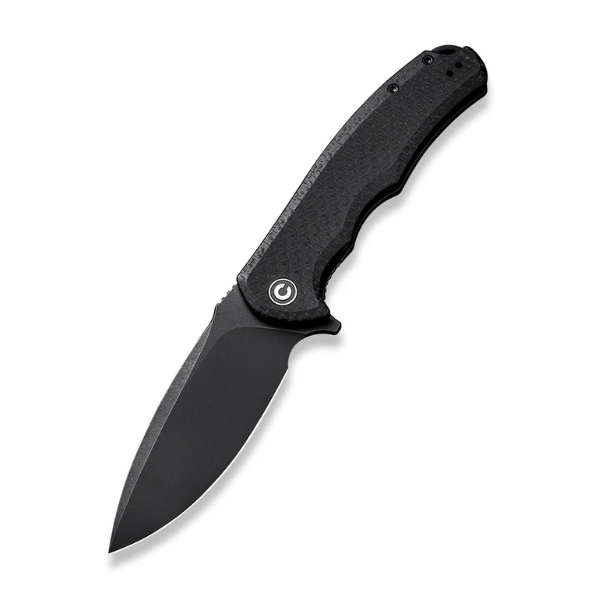 Civivi Praxis Black Coarse Micarta Handle Black Stonewashed Blade