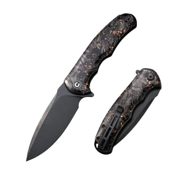 CIVIVI Praxis Flipper Knife Carbon Fiber & Resin Handle (3.75" 9Cr18MoV Blade) C803I