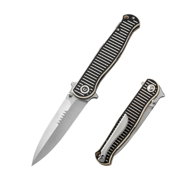 CIVIVI RS71 Milled Ivory / Black G10 Handle Satin Finished Nitro-V Blade
