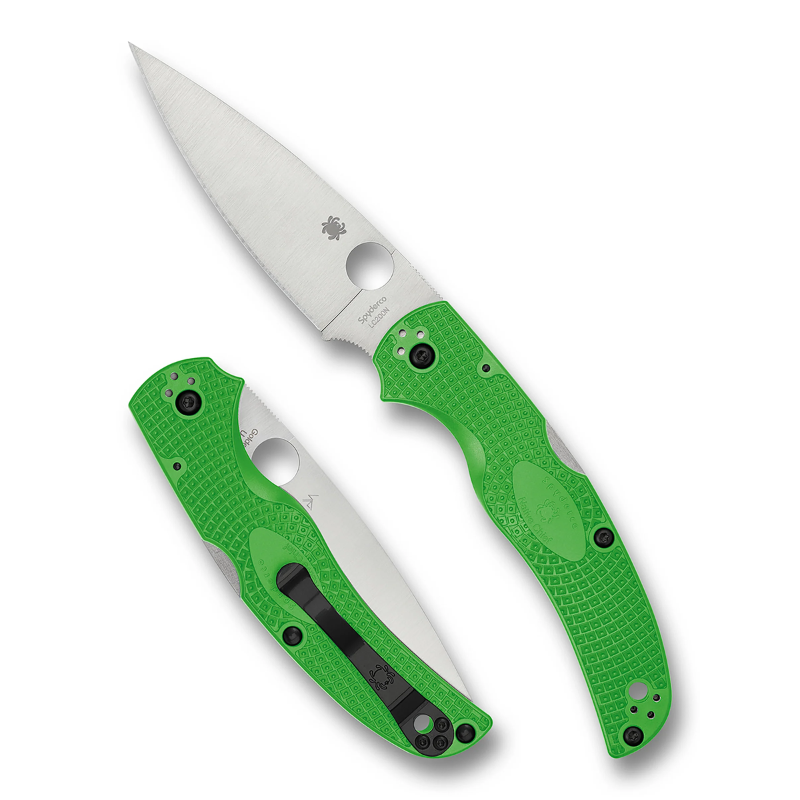 Spyderco NATIVE CHIEF SALT GREEN LIGHTWEIGHT LC200N PLAINEDGE