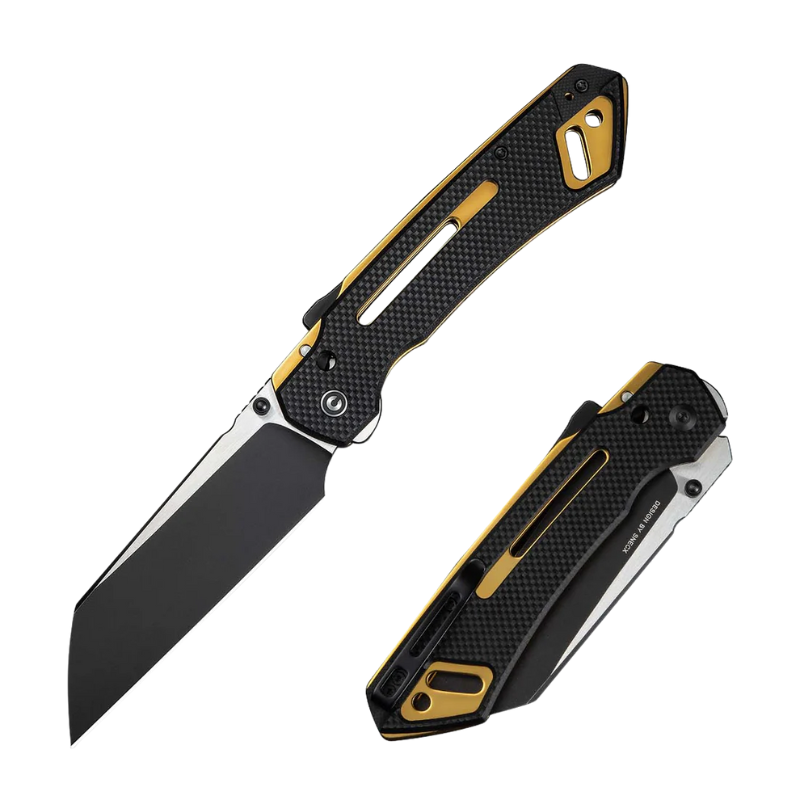 CIVIVI Buster FG Black Coarse G10 Handle Black Stonewashed Nitro-V Blade, Satin Flat