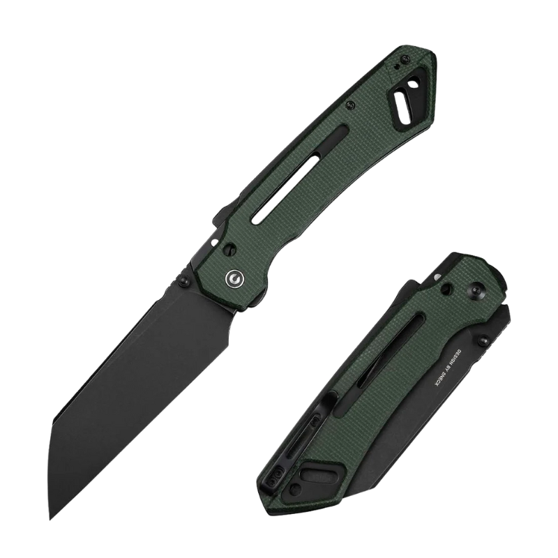CIVIVI Buster FG Green Canvas Micarta Handle Black Stonewashed Nitro-V Blade