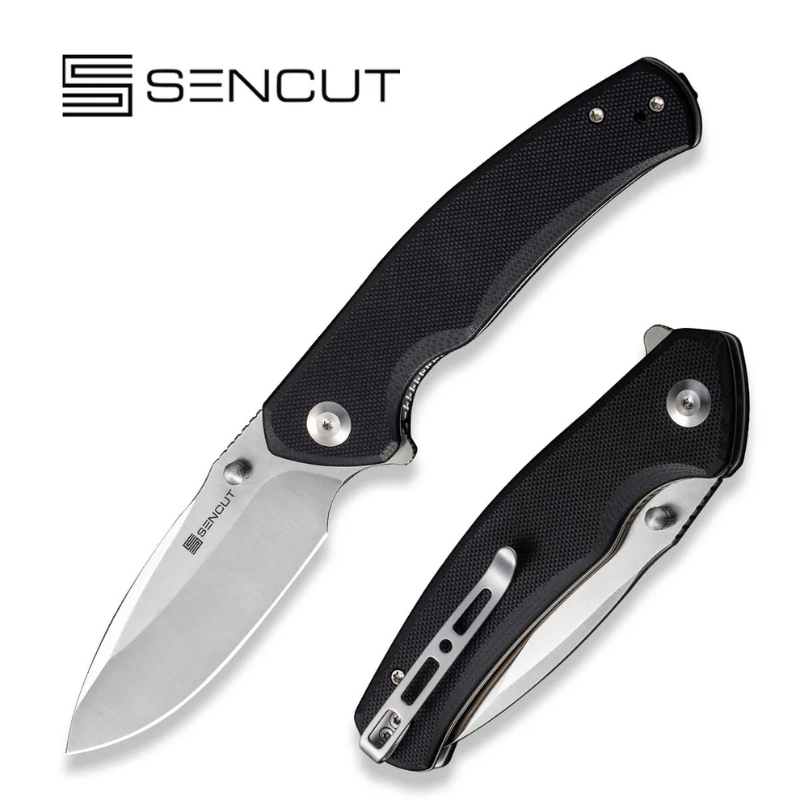 SENCUT Slashkin Black G10 Handle Satin Finished D2 Blade