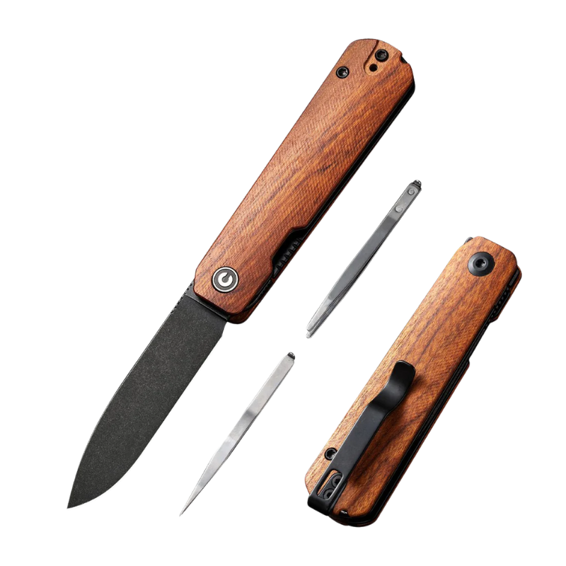CIVIVI Sendy Flipper Knife Wood Handle (2.83" Nitro-V Blade)