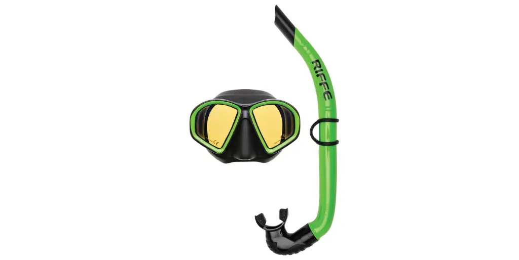 Riffe Discovery Mask & Snorkel Kit - Striker UV Key Lime Green