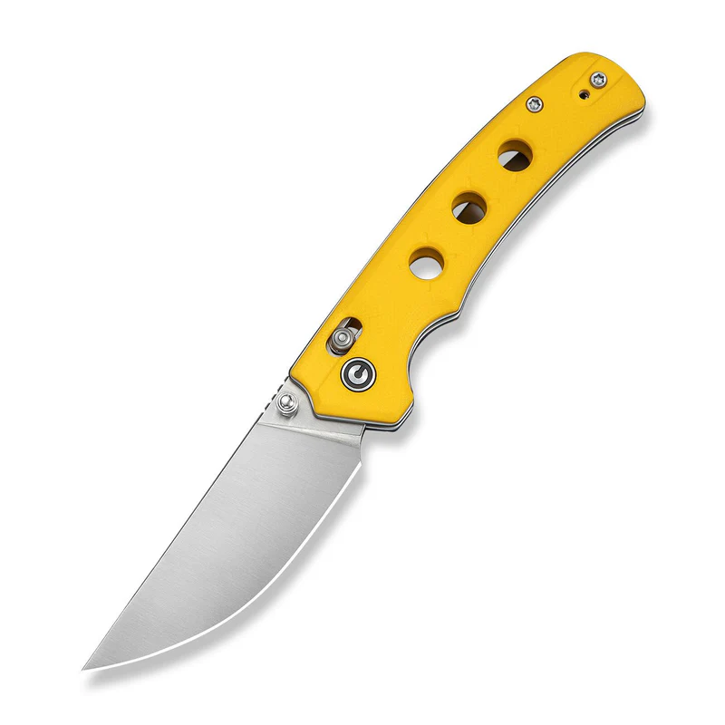 CIVIVI Noctis Thumb Stud & Crossbar Lock Knife Yellow G10 Handle (2.98" Satin Finished Nitro-V Blade) C24020C-2