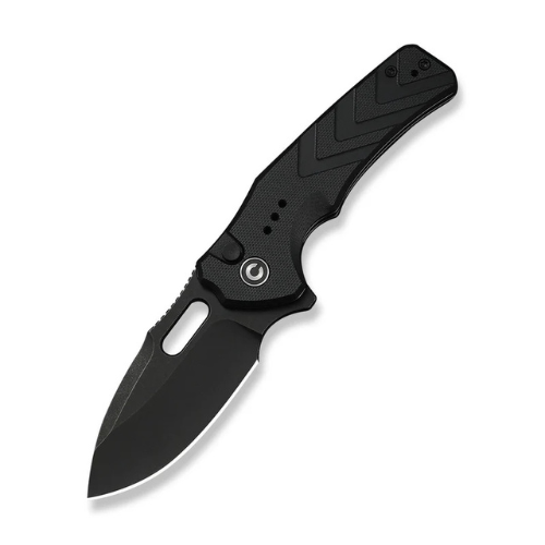 CIVIVI Vexron Flipper & Thumb Hole & Button Lock Knife G10 Handle (2.98" 14C28N Blade) C24066-1