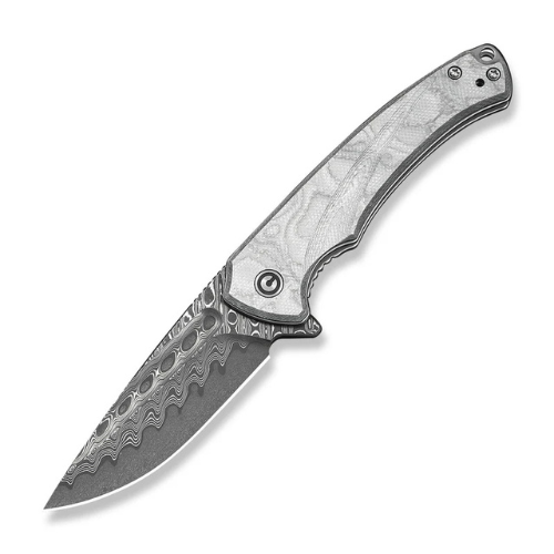 CIVIVI Voidflare Flipper Knife G10 With Aluminum Foil Handle (2.92" Damascus Blade) C24040-DS1