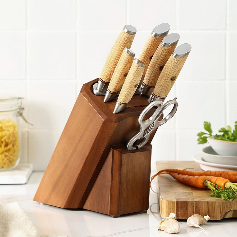 XINZUO Lan Series 3-layer Composite Steel 8PCS Knife Set B37S-H8
