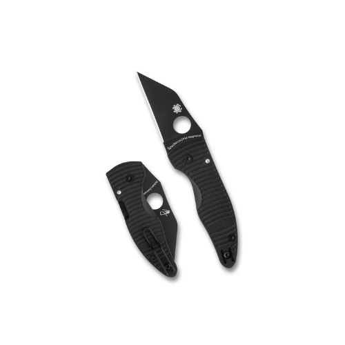 Spyderco MicroJimbo Salt Compression Lock Knife Black G-10 (2.5" DLC MagnaCut)