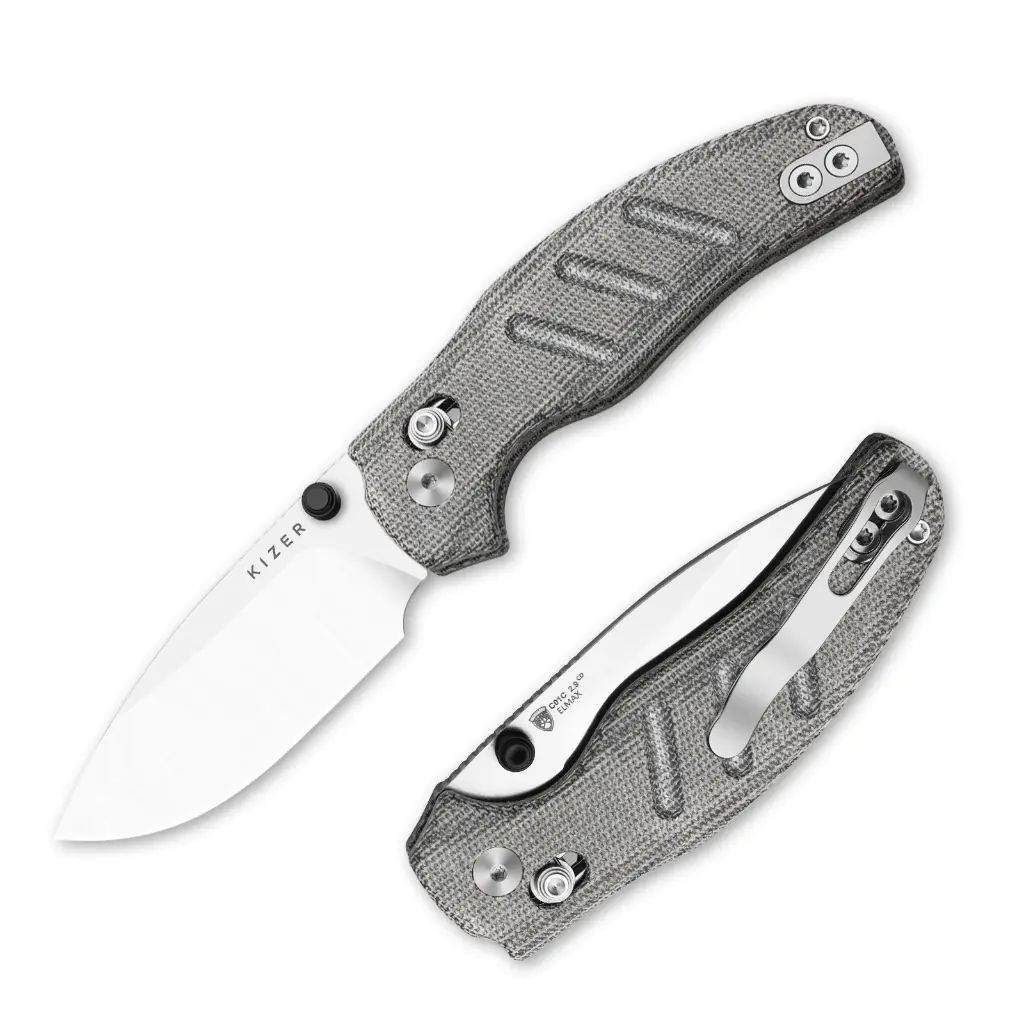Kizer Sheepdog® Knives C01C | Kizer Clutch Lock™| ELMAX | Norplex UltreX™ Micarta | KizerB™ 3488.29CDA2