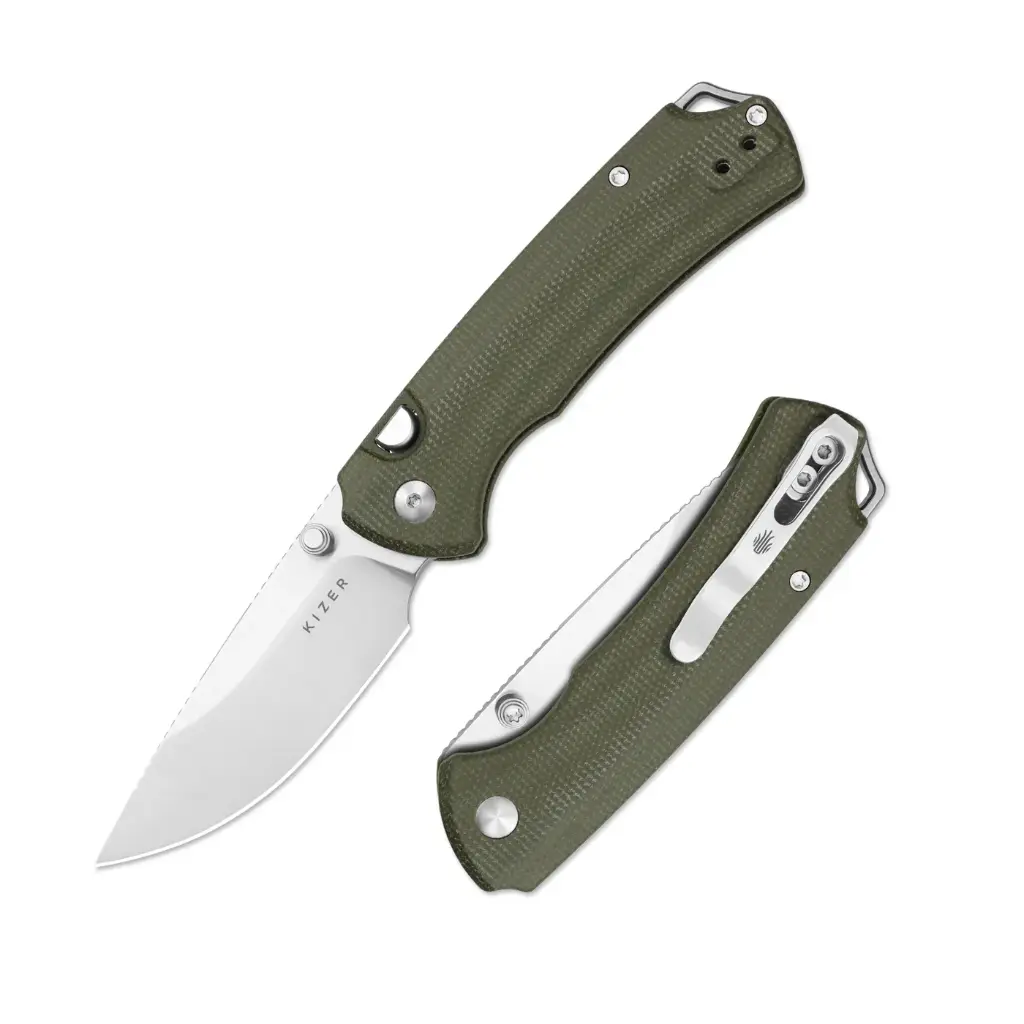 Kizer T1 BD | Button Liner Lock™ | Nitro-V | Micarta | KizerV™ 3490.2BA1 