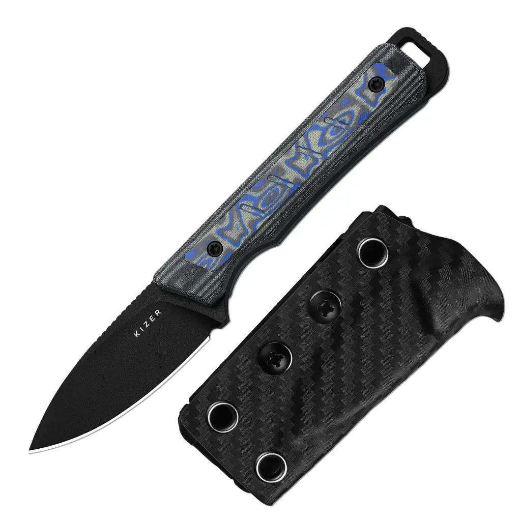 Kizer Whiskey Jack | 10V | Micarta With Vortex Pattern | Skeletonized Tang | KizerB™ 1108A1 
