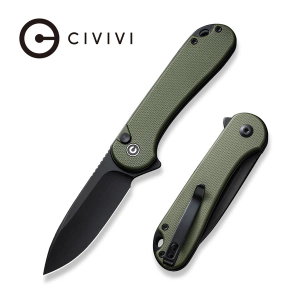 Civivi Button Lock Elementum II G10 Handle Nitro V Blade OD green