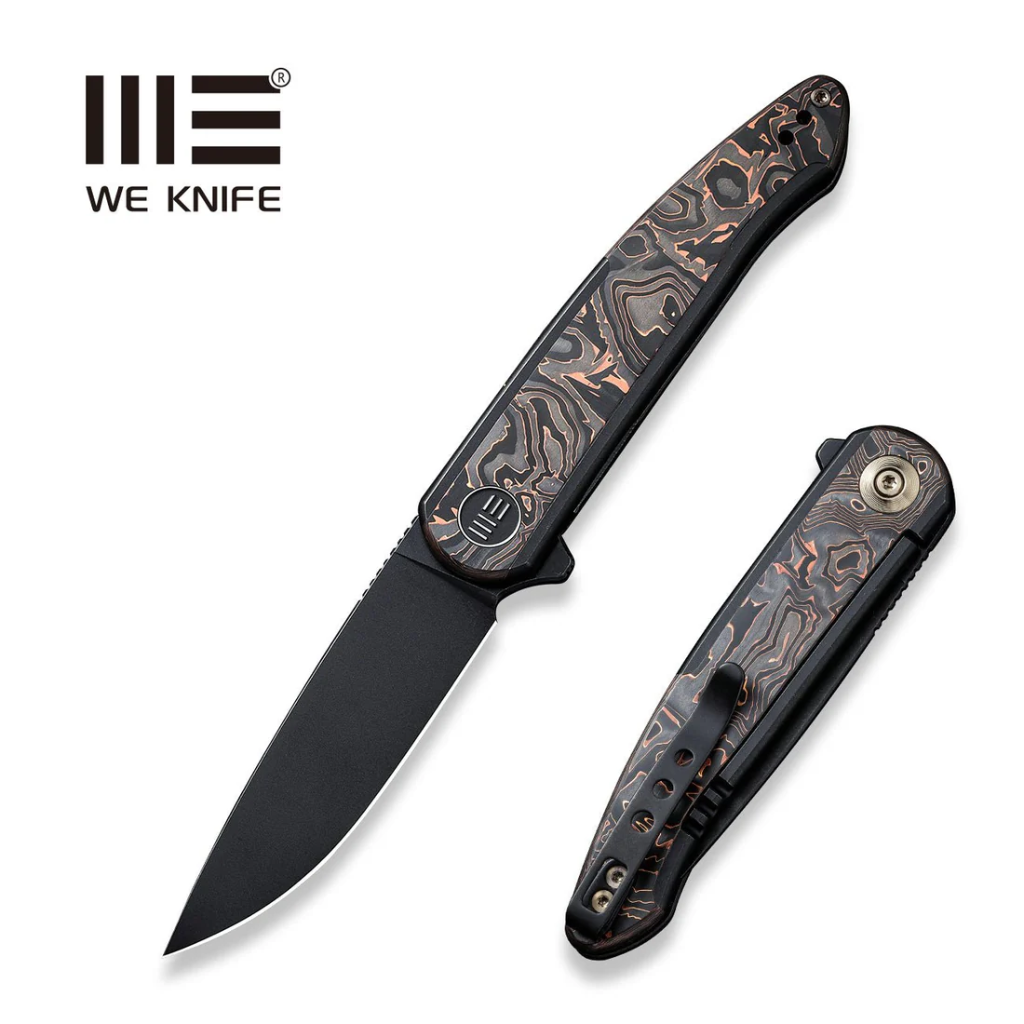 WE Knife Smooth Sentinel Flipper Knife Titanium & Carbon Fiber Handle