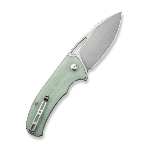 SENCUT Phantara Flipper & Thumb Hole Knife NATURAL Coarse G10 Handle (3.7" 9Cr18MoV Blade) S23014-2