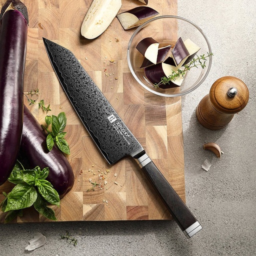 XINZUO Professional 67-Layer Damascus Steel 8 inch Bunka Chef's Knife – Classic Japanese Handle X08-QF