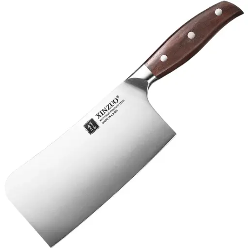 XINZUO B35 6.7 inch bone chopper red sandalwood X5Cr15MoV Steel B35-KG