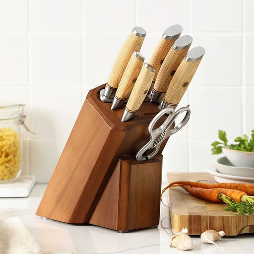 XINZUO Lan Series 3-layer Composite Steel 8PCS Knife Set B37S-H8