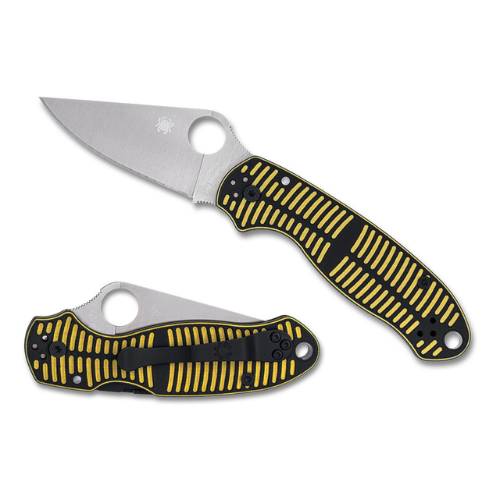 Spyderco Para 3 Salt Folding Knife Yellow-Black G-10 Handle MagnaCut Blade 
