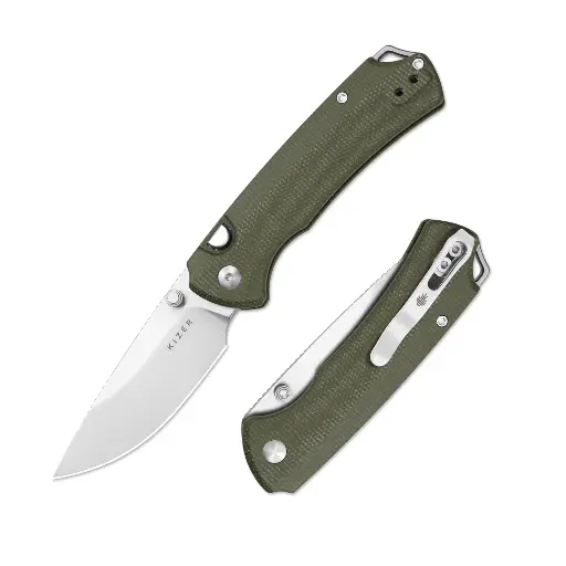 Kizer T1 BD | Button Liner Lock™ | Nitro-V | Micarta | KizerV™ 3490.2BA1 